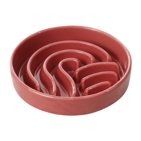 The Wave - Slow Feeder Dog Bowl Pink No Wood Stand