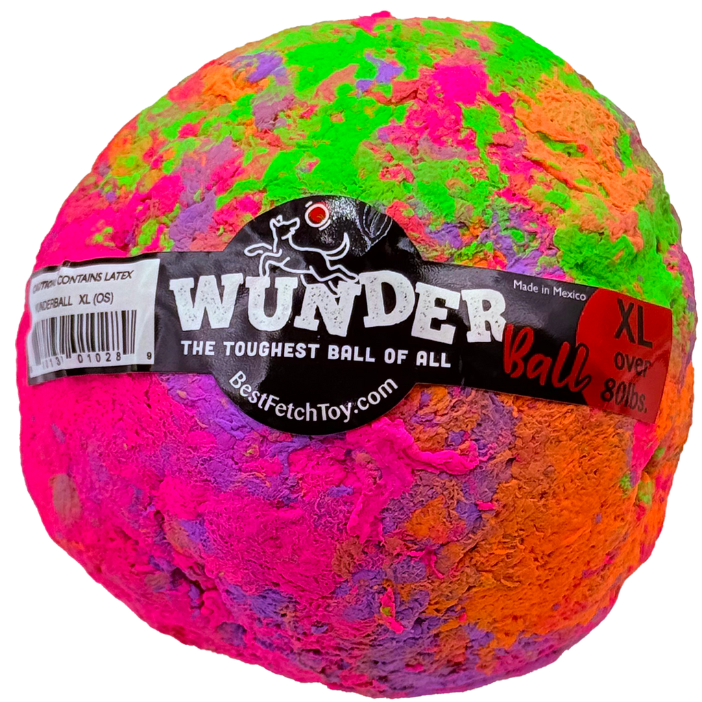 The WUNDERball Fetch Toy (XL) Over 80 lbs. Swirl