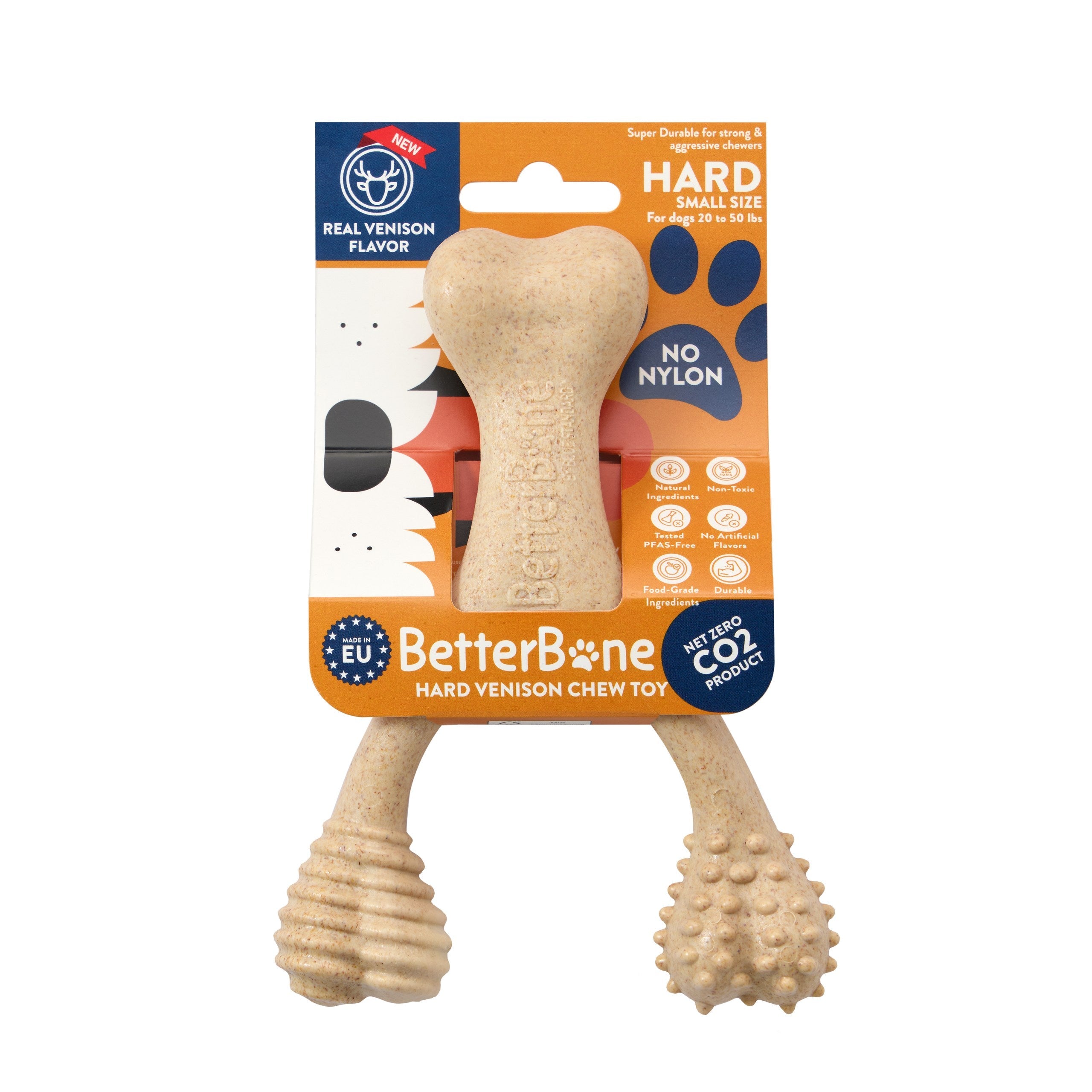 BetterBone Hard Chew Toy SMALL Natural Venison
