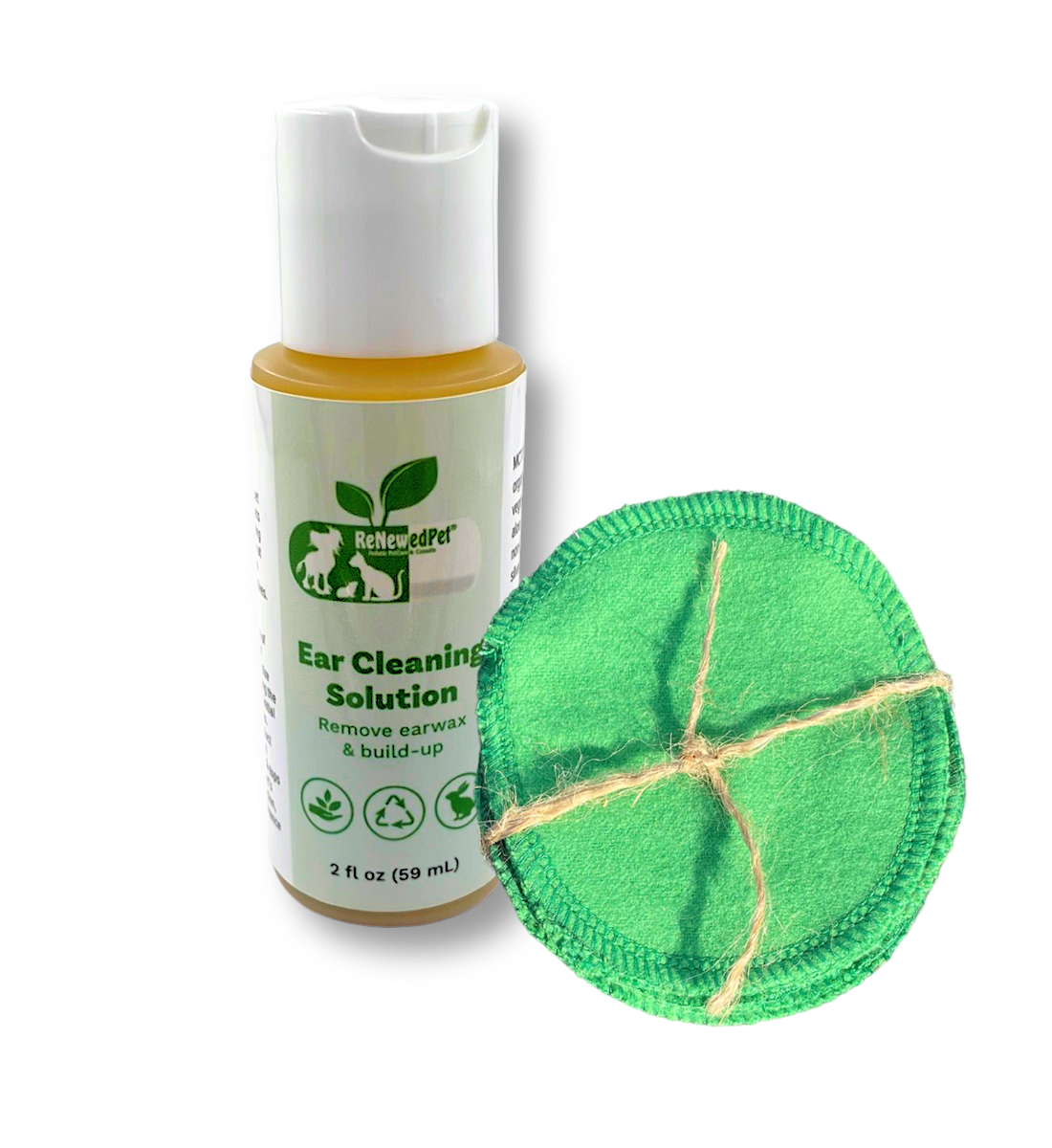 ReNewedPet Ear Cleaning Drops 2 OZ. W COTTON PADS ($18.95 oz.)