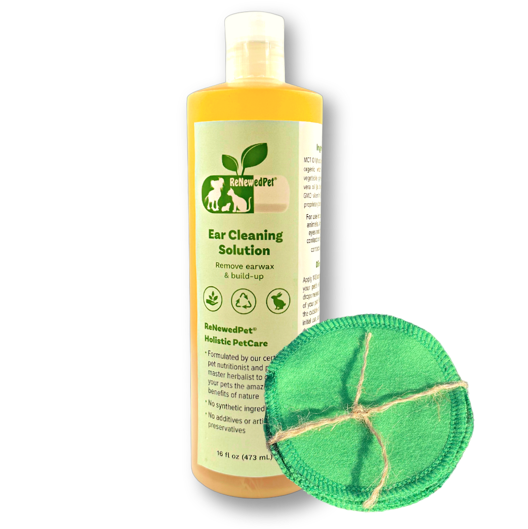 ReNewedPet Ear Cleaning Drops 16 OZ. W COTTON PADS ($8.49 oz.)