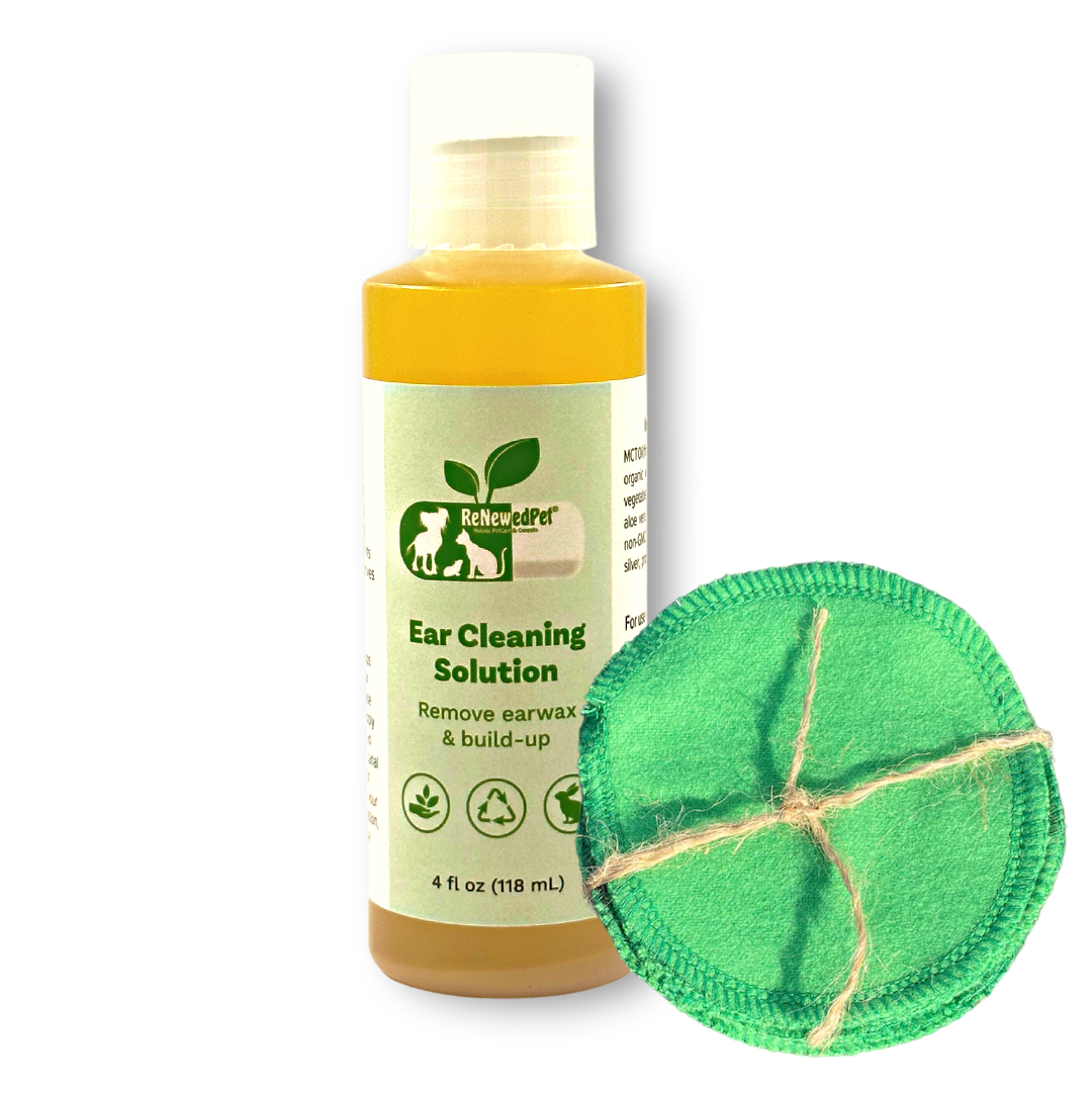 ReNewedPet Ear Cleaning Drops 4 OZ. W COTTON PADS ($13.98 oz.)