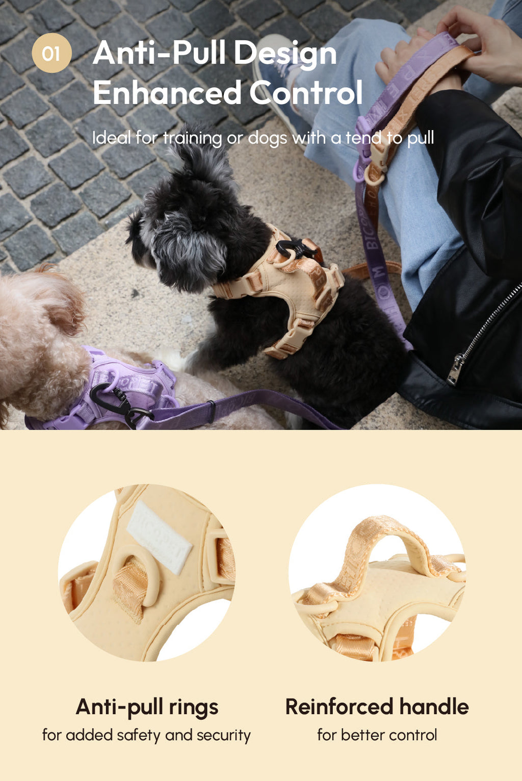 Urban Active Dog Harness - Apricot