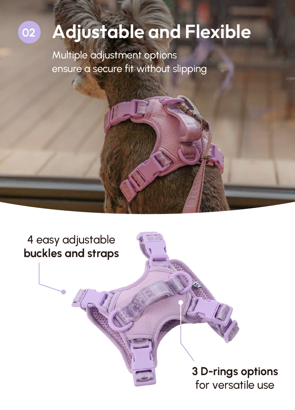 Urban Active Dog Harness - Mint Purple