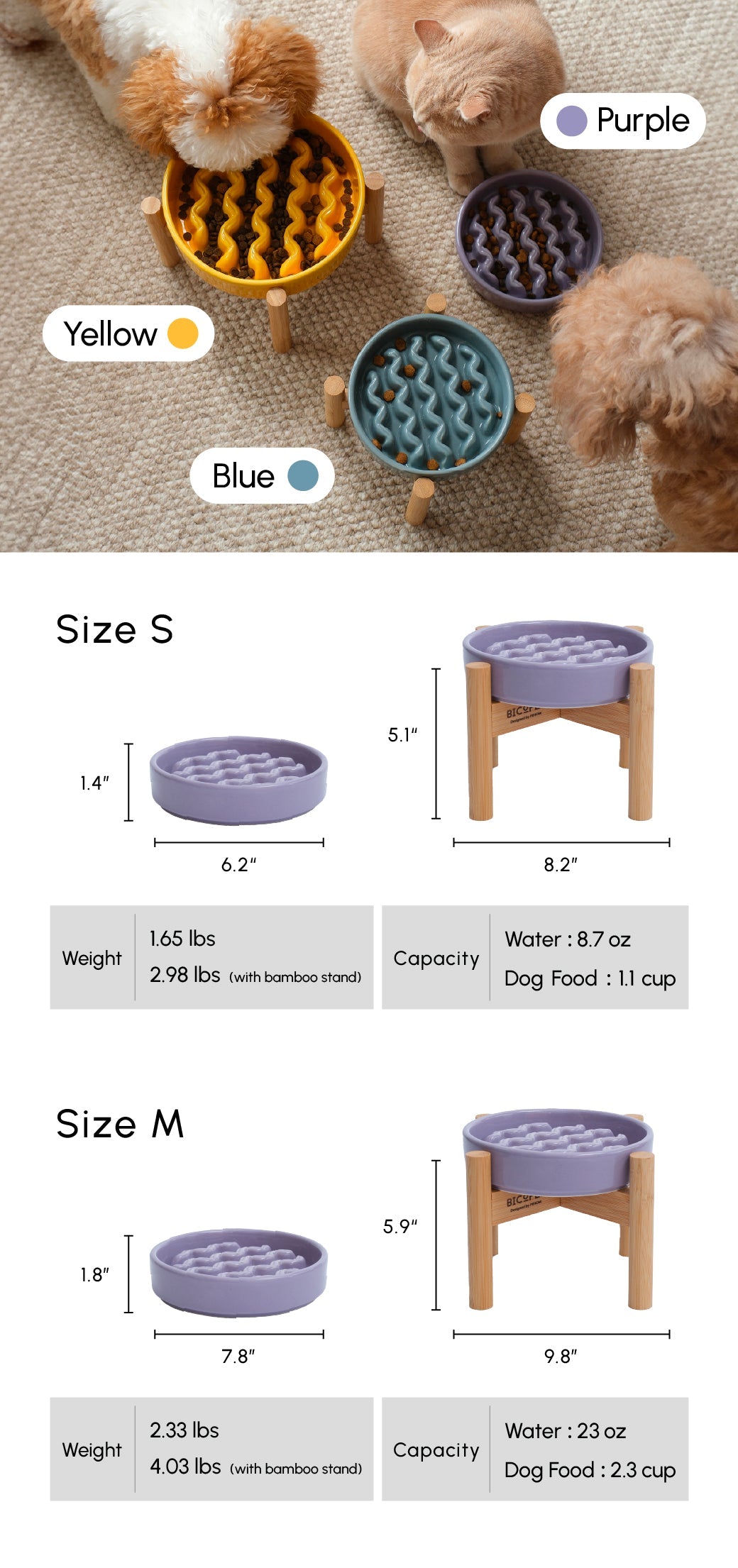 The Macaroni - Slow Feeder Dog Bowl