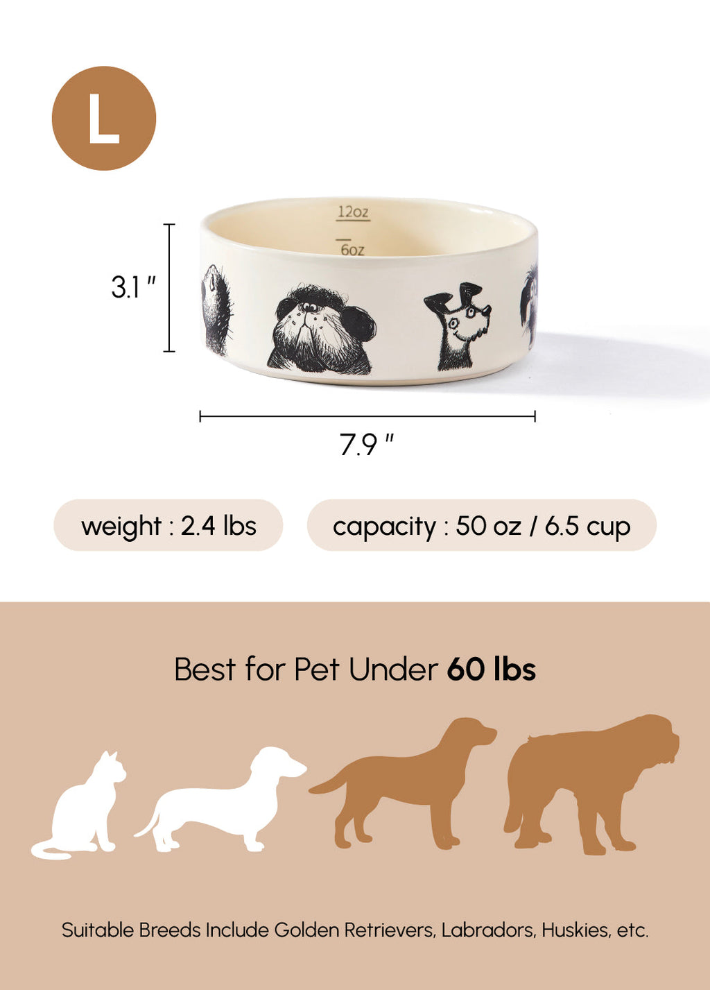 The Sketch Series - Dog Bowl Set