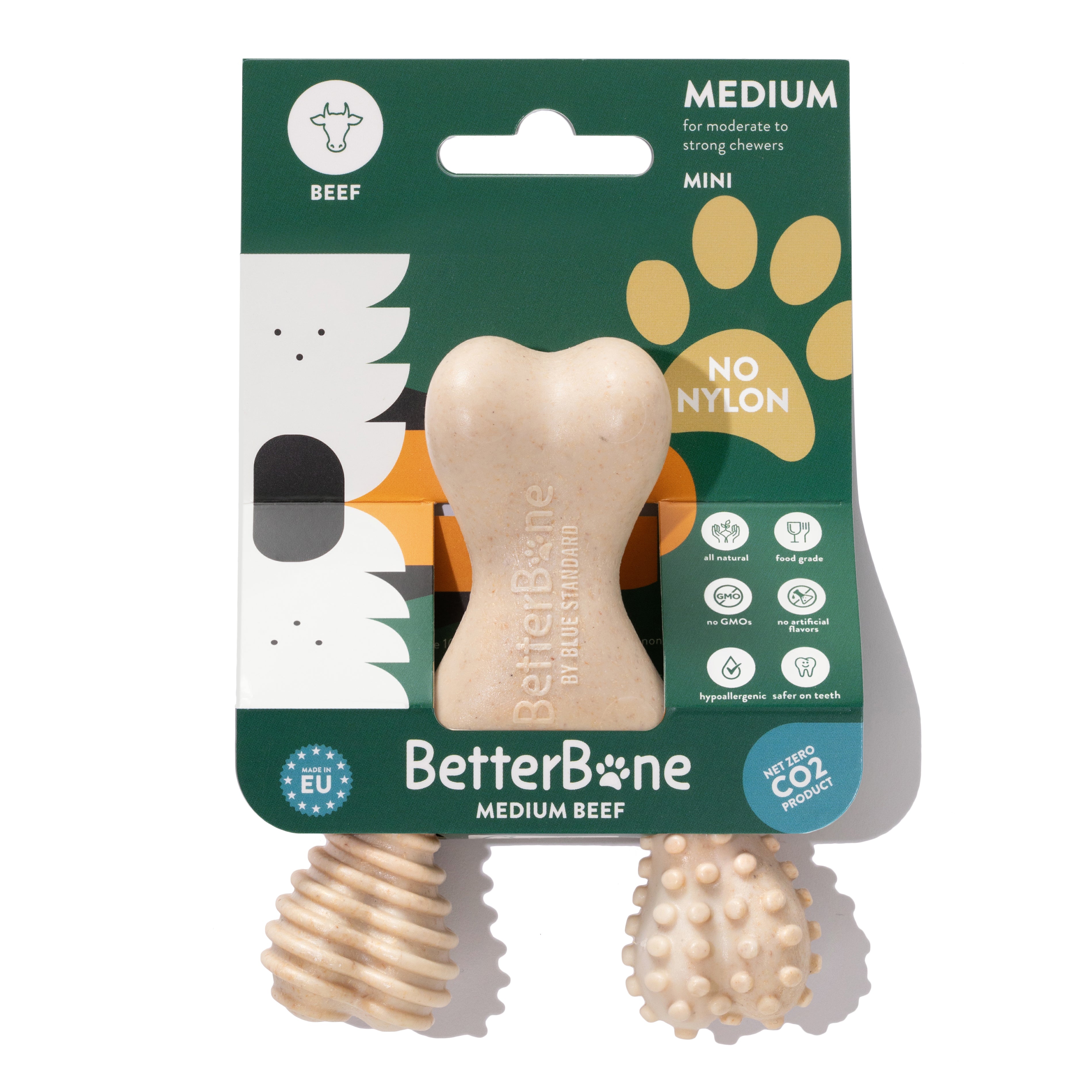 BetterBone Moderate Chew Toy MINI Natural Beef