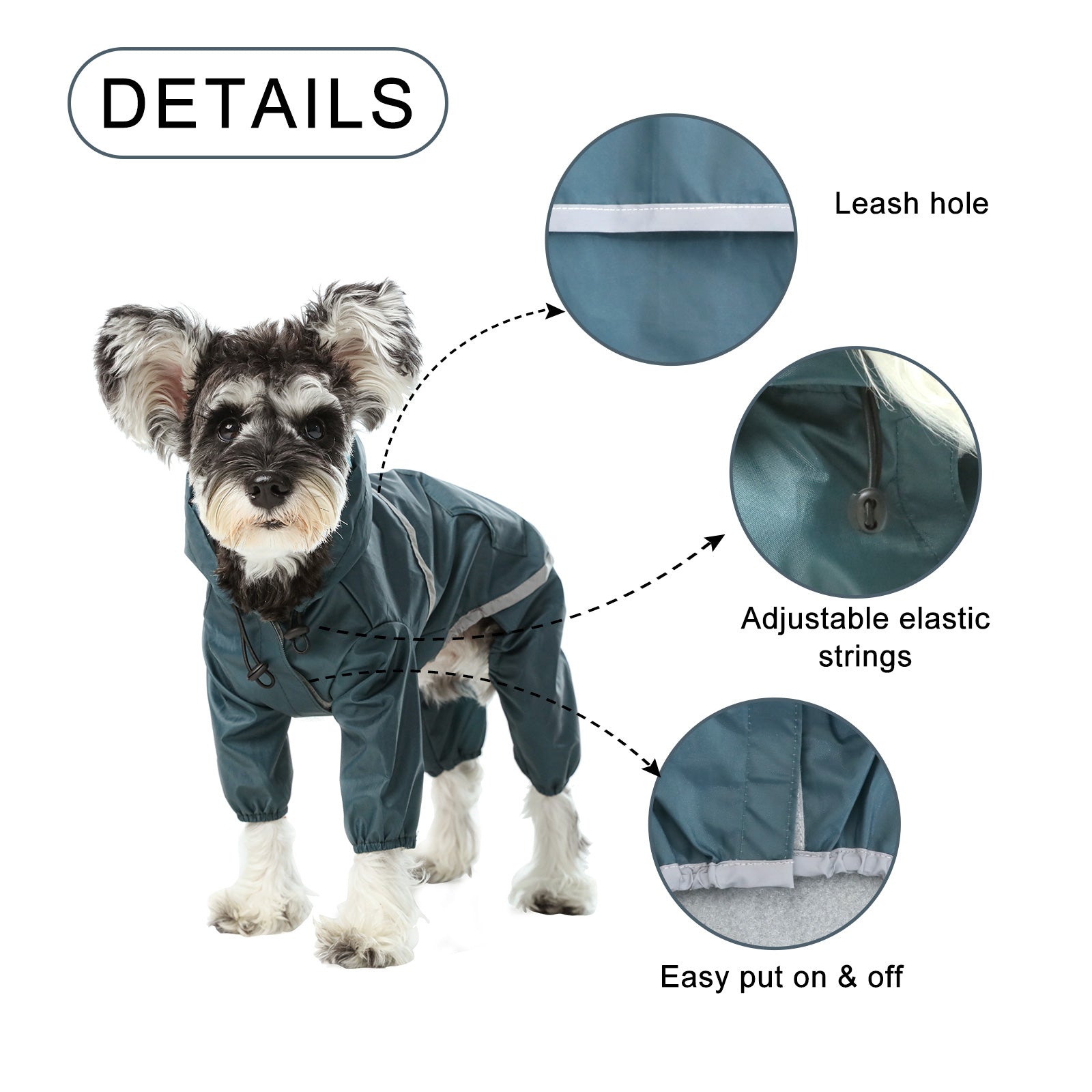 Urban Shell Dog Raincoat - Blue