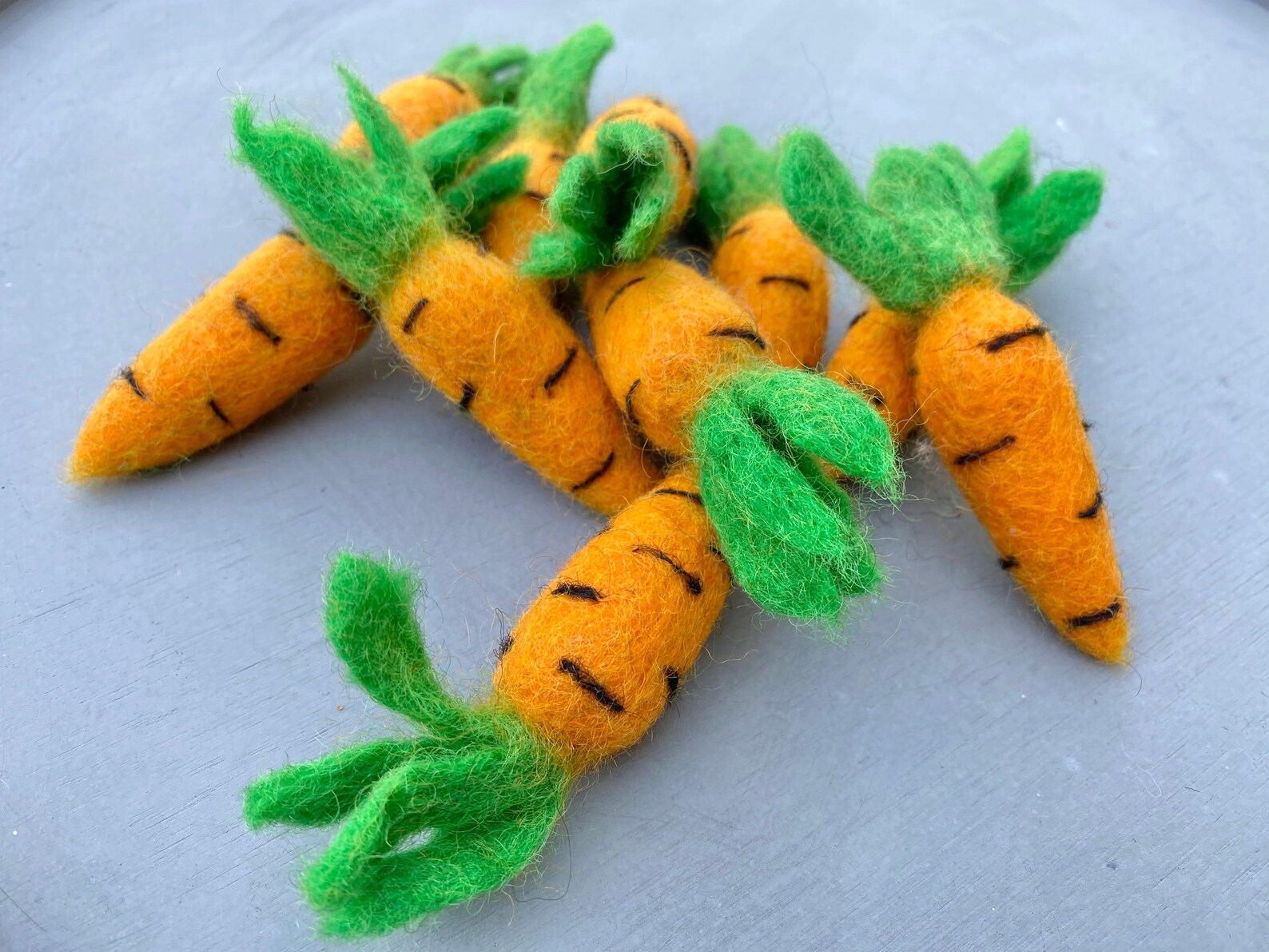 Felted Carrot Cat Toys