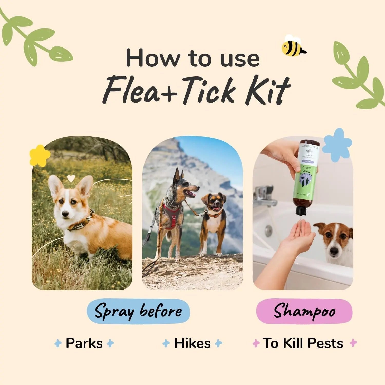 kin+kind Plant-Based Flea & Tick Defense Kit