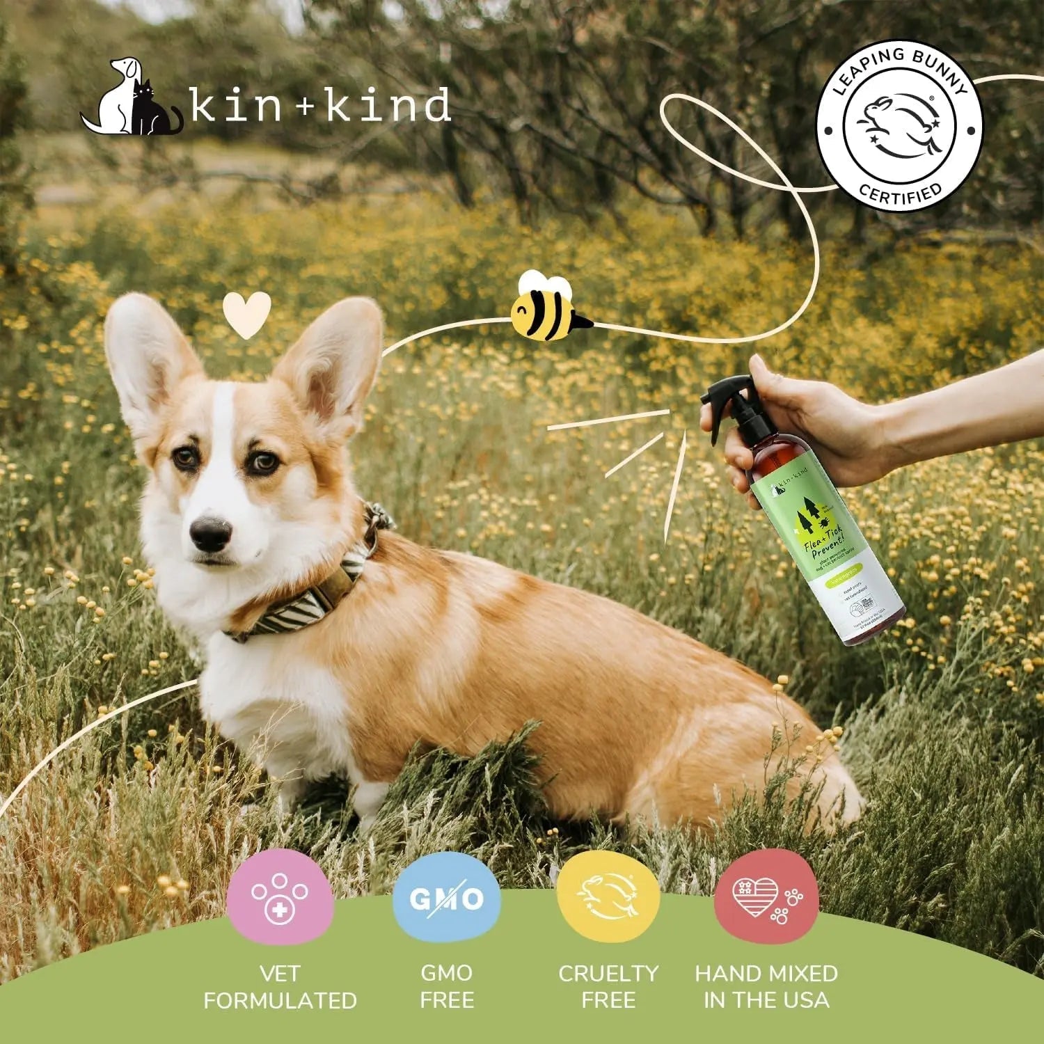 kin+kind Plant-Based Flea & Tick Defense Kit
